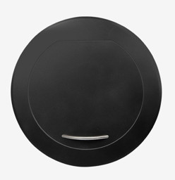Zeige Details für Wäscheeinwurftür für den Einwurf von oben, rund/rund, schwarz Bild von Wäscheeinwurftür für den Einwurf von oben, rund/rund, schwarz