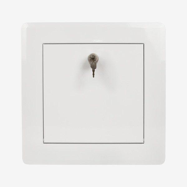 Bild von Wäscheeinwurftür Kippmulde, Anschlag unten, Weiß bepulvert