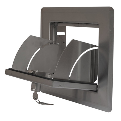 Bild von Wäscheeinwurftür Kippmulde, Anschlag unten, Edelstahl natur