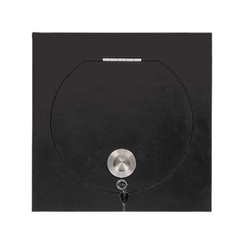 Bild von Wäscheeinwurftür für den Einwurf von oben, eckig/rund, schwarz