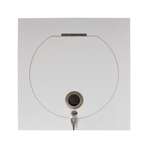 Bild von Wäscheeinwurftür für den Einwurf von oben, eckig/rund, weiß