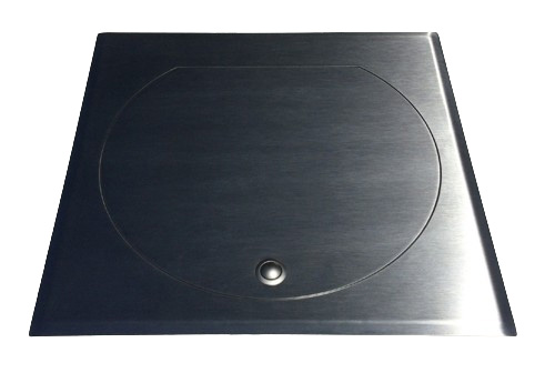 Bild von Wäscheeinwurftür TopDesign für den Einwurf von oben, eckig/rund, Edelstahl natur