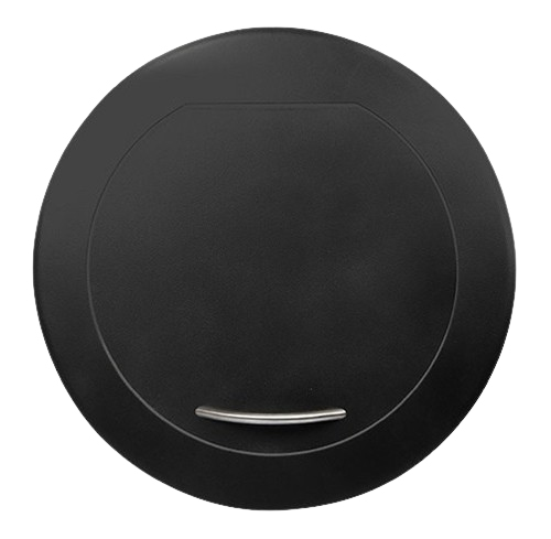 Bild von Wäscheeinwurftür für den Einwurf von oben, rund/rund, schwarz